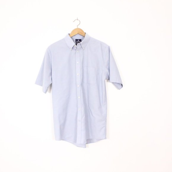 *Stafford Mens Short Sleeve Wrinkle Free Oxford Button Down Collar Dress Shirt - Picture 3 of 6